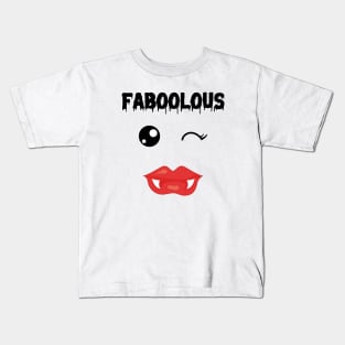 Faboolous Kawaii Vampire Face Kids T-Shirt